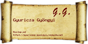 Gyuricza Gyöngyi névjegykártya