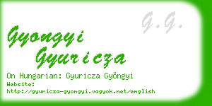 gyongyi gyuricza business card